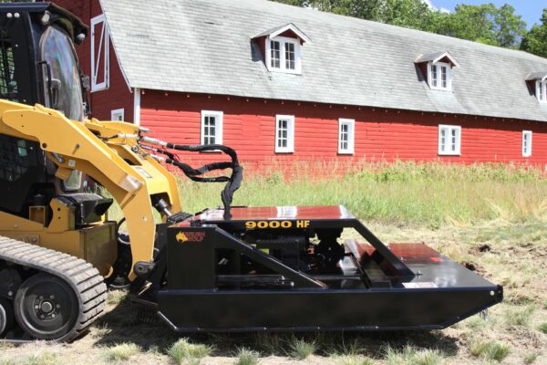 Widest skid steer rotary brush cutter